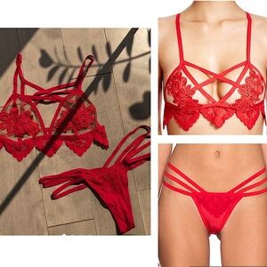 For Love and Lemons Ruby Appliqué Set